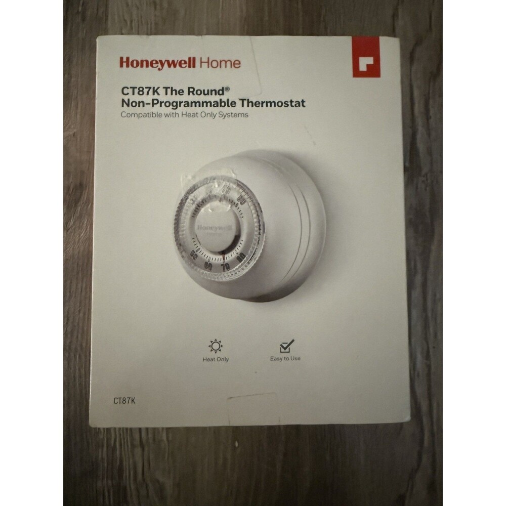 Honeywell Home Round Non-Programmable Thermostat for 1H Single Stage Heating